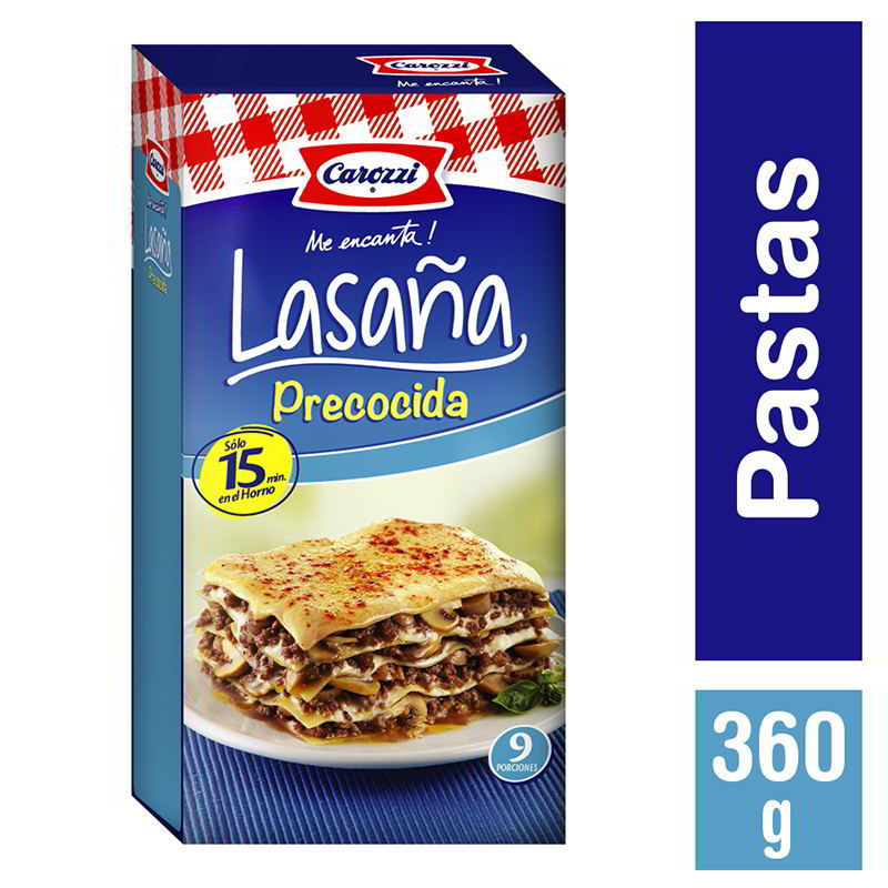 Lasaña Precocida Carozzi 330g